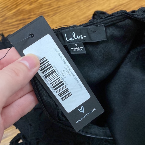 Lulus- Love on the Mind Crochet Lace Mini Dress - Picture 5 of 5